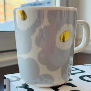 Marimekko Unikko White and Gold Mug